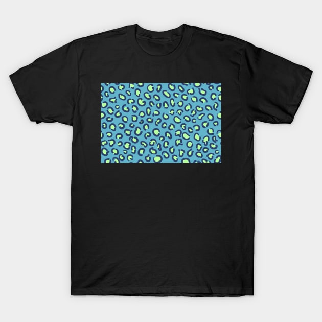 Blue Leopard - Animal print T-Shirt by PolitaStore